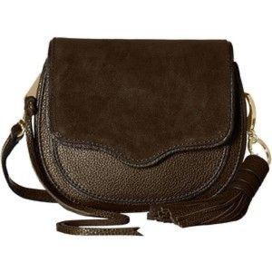 NWOT Rebeca Minkoff Suki crossbody bag in olive green suede/leather